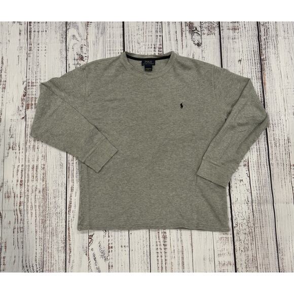 Ralph Lauren Other - Polo Ralph Lauren Thermal Shirt Mens XL Gray Waffle Knit Cotton Long Sleeve Crew